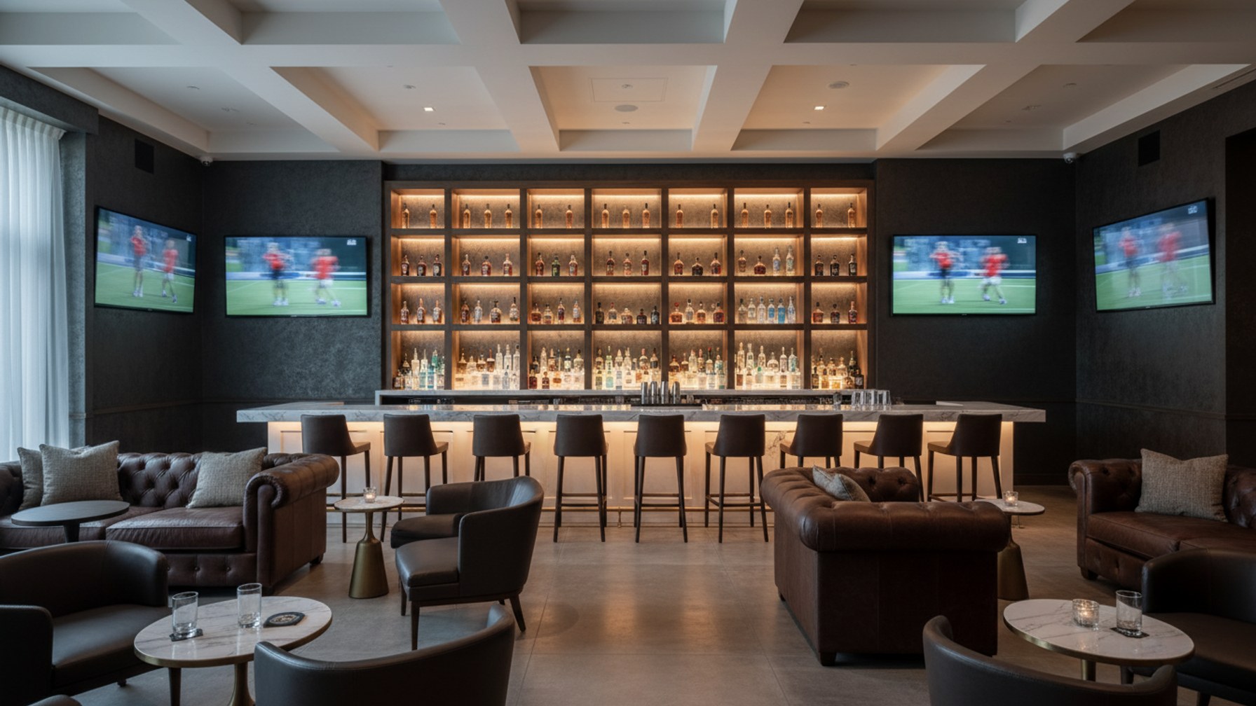 upscale sports bar interior